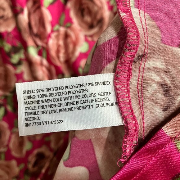 NWT Wild Fable Women XXL Red Floral Cap Sleeve Satin Maxi Bodycon Holiday Dress - Picture 7 of 14